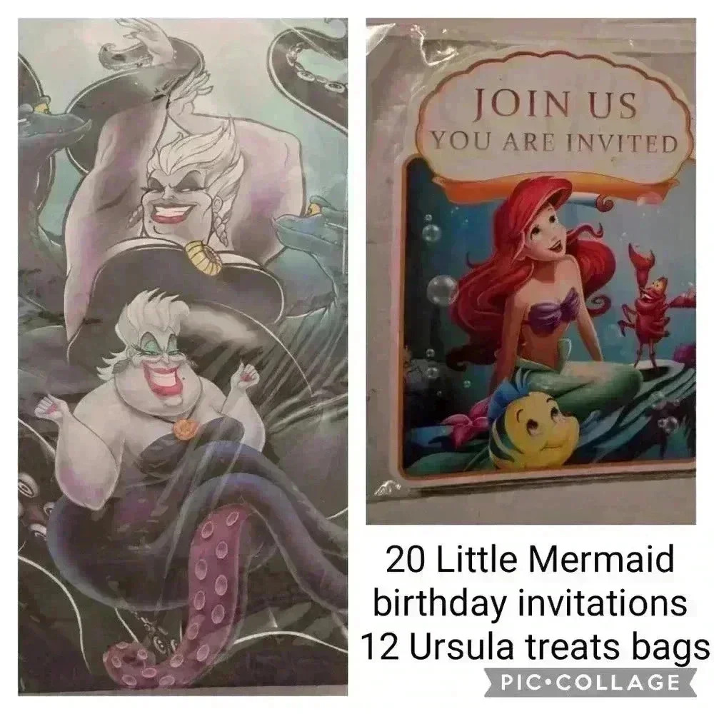 Unbranded Little Mermaid Party‎ Decorations Purple
